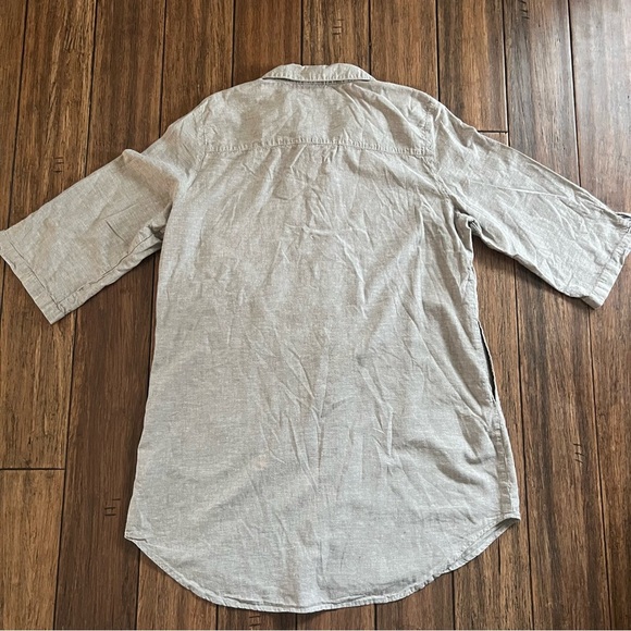 Coco+Carmen Hemp Cotton Tunic Top Shirt Dress XXL Sustainable Neutral Pockets - Picture 9 of 13